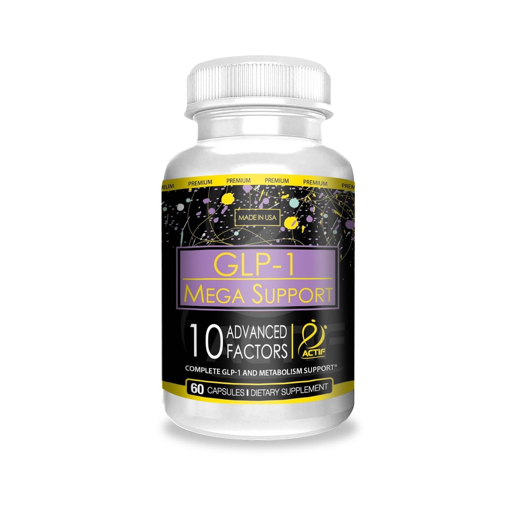 Aktivitet GLP-1 Mega Support med 10 avancerede vægtfaktorer og probiotika, GLP-1 Aktivator og Metabolisme Support, Non GMO, Made in USA, 60 Greve