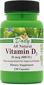 Daily Manufacturing Vitamin D3 800 IU (20 mcg)
