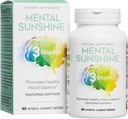 3 Brains by Natural Factors, Mental Sunshine, Promoes Sund Mood Balance, Daglig Kosttilskud, Vegan, 90 Enteric Overtrukket Tablets (90 Servere)