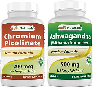 Chrom Picolinate 200 mcg & Ashwagandha Extract 500 Mg
