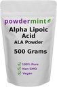 Alpha lipoinsyre pulver (RS- ALA, Pure ALA) (multiple størrelser) Antioxidant (ALA pulver) Scoop inkluderet