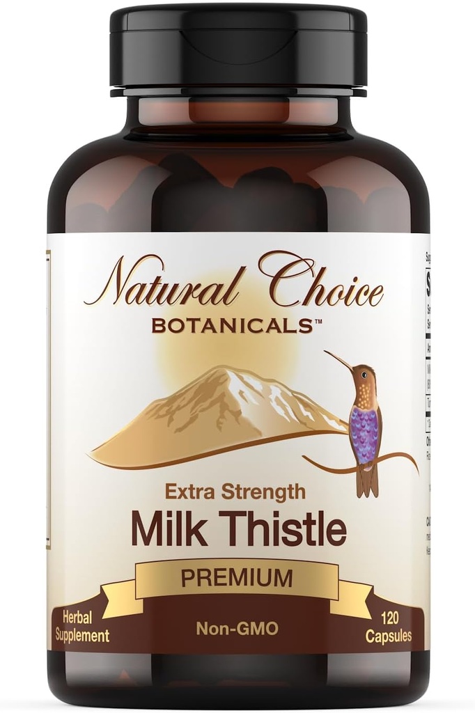 Mælk Thistle Extract (80% Silymarin Flavonoider) Plus gurkemeje - 120 Kapsler