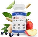 Zen Nutrients SkinVite Natural Skin Supplement for kvinder, Mænd & Teens - Hormonal breakouts & Clear Skin Support - Afgiftende Vitamin til Acne og fordøjelse Support