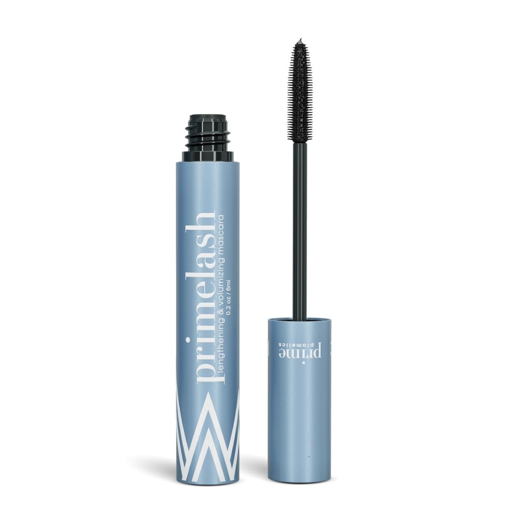 Prime Prometics Primellash Mascara til ældre kvinder - Volatizing, Incredible Længde i 2 Frakker - Long- Stay, Zero klumper, Hypoallergen (Sort)
