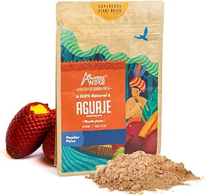 Andes Aguaje Fruit Powder - Buriti Wild Harfted i Peru - Støtte menstruation - Non-GMO Allegen- Free & Vegan - Halal - Indeholder Phytoestrogens - 5.2 Ounce (40 Servere)