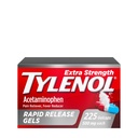 Tylenol Ekstra Styrke Acetaminophen Rapid Release Gels, Pain Reliever og Fever Reducer Medicin, Gelcaps med Laser- Borede Holes, 500 mg Acetaminophen, 225 Tæl