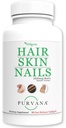 Wellgenix Purvana Hår, Hud og Nails - En om dagen Softgel - 2500mcg Biotin, DMAE, MSM, Horsetail, Grape Seed Extract - Anti Aging, PCOS & Postpartum hårvækst, Stærke Nails (90 Greve)