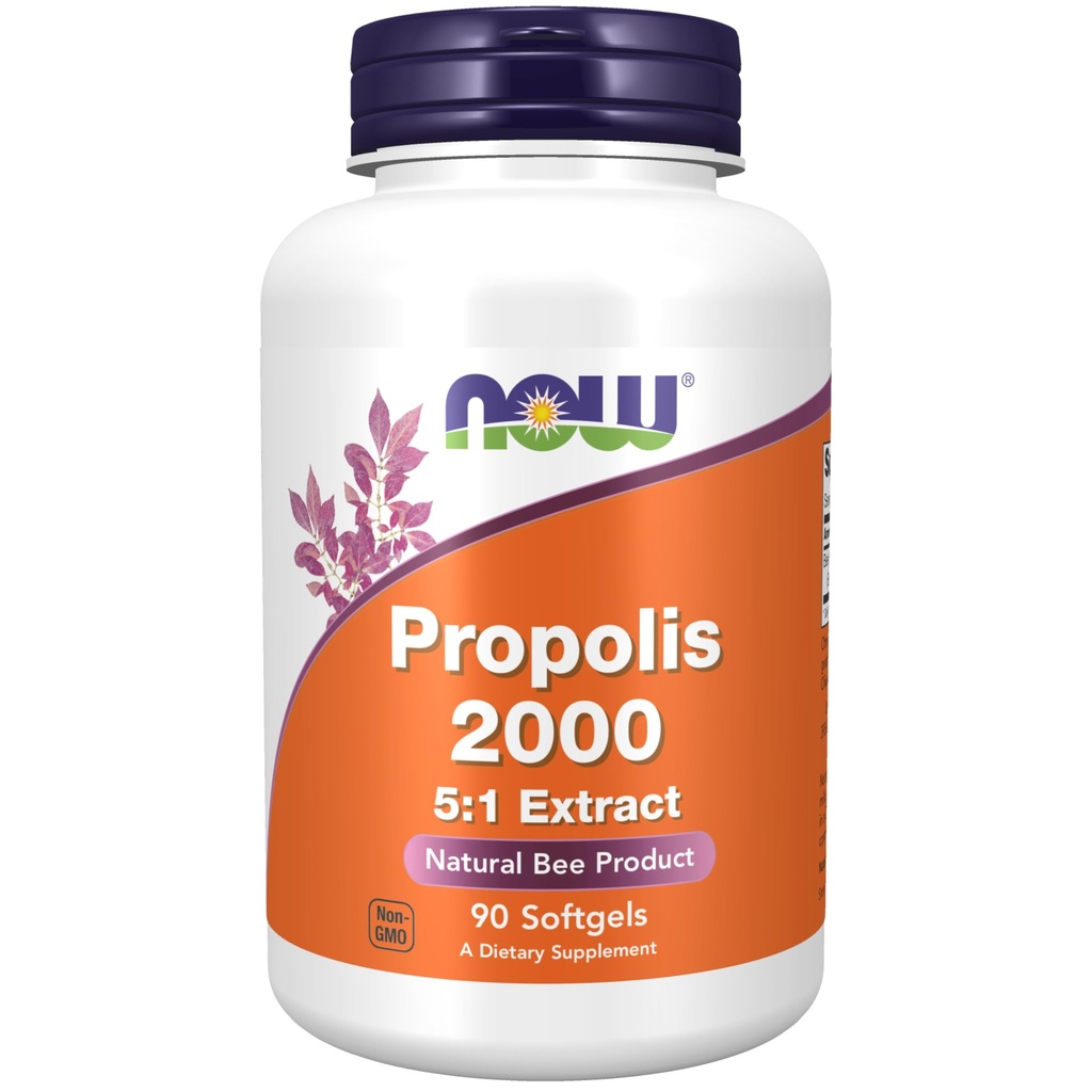 Now Supplements, Propolis 2.000 (Bee Propolis), 5: 1 Extract, Natural Bee Product, 90 Softgels