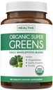 USDA Organic Super Green Supplement - Økologiske grønne frugter og grøntsagstillæg til voksne med 28 Superfood Complex med Superfruit Roots Herbs & Mere - Vegan & Non- GMO (op til 3 måneder Tilgang)