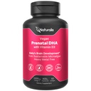 Naturalis Vegan Prenatal med fuld Specrum Omega-3 Myint 124; Algae DHA, EPA, DPA, Vitamin D3 & Active Folate L 5-MTHF - 124; Vegan Society Certified, Sustainable Sourced, Non- GMO & Soy Free