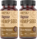 DEVA Vegansk Jomfru Hamp Seed Oil Capsules 2- Pack - Cold- Pressed, Uraffineret, 90 Greve Ea