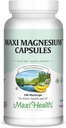 Magnesiumkapsler - Energiproduktion - Muskel og nerve sundhed - Knoglestøtte - Magnesiumtilskud fra Magnesiumoxid, Magnesiumglycinatchelat og Magnesiumcitrat - 180 Tæl efter Maxi sundhed