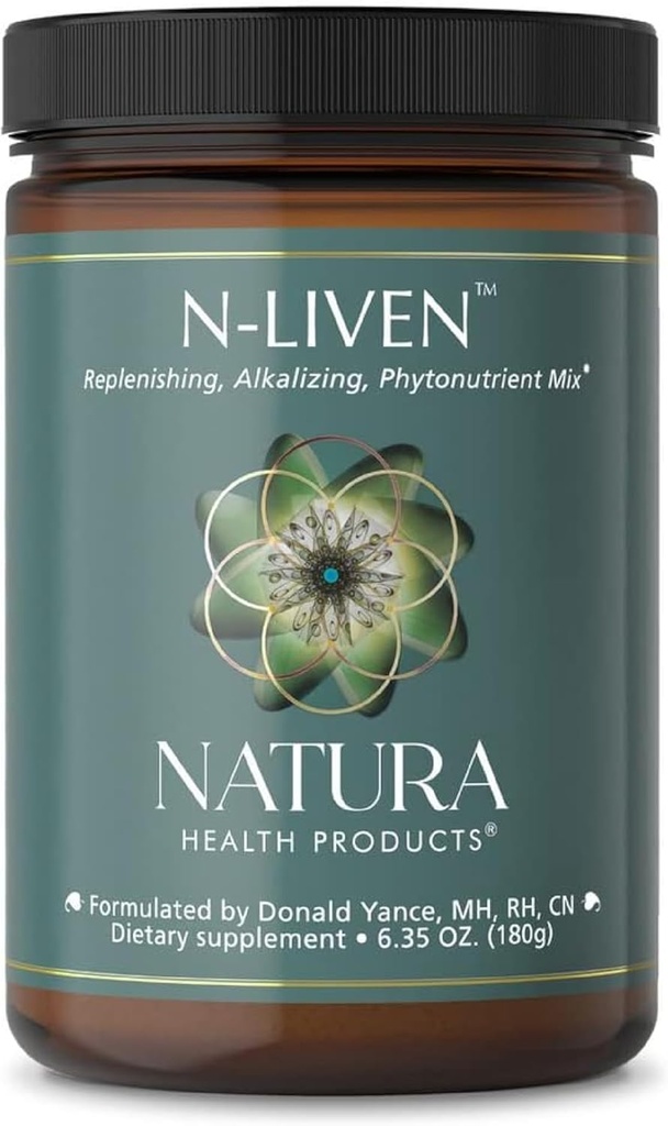 Natura Health Products N- livtillæg - Økologisk Superfood Green Powder Drink - Herunder Spirulina & Chlorophyll - Premier Blend of Barley Grass, Kale, Spinat, Goji Berry, Hindbær (180 Bedste)