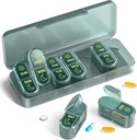 Du kan få mere at vide 7 dage, Meicine Pill Organinzer, Pill Box 7 dag, Weekly Pill Organizer til rejser, Vitamin, Fish Oliils, Kosttilskud