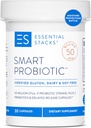 Væsentlige stakke Smart Probiotic - 50 milliarder CFU 'er, 11 Probiotiske Strops, 2 Prebiotika, Forsinkede Udgivelseskapsler - En daglig Probiotisk Prebiotic For Kvinder & Mænd (30 Kapsler)