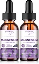 GREENPEOPLE Magnesium Glycinate Liquid Drops - 1000mg 5- in-1 High Absorption Liquid Magnesium til søvn med D3 / K2 / B6