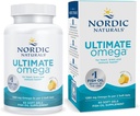Nordic Naturals Ultimate Omega, Lemon Flavor - 60 Soft Gels - 1280 mg Omega-3 - Højpotens Fish Oil tillæg med EPA & DHA - fremmer hjerne & hjerte sundhed - non-GMO - 30 Serveringer