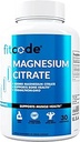 Fitcode Magnesium Citrat Capsules 400mg - Muskel og Knoglehelbred Magnesium supplement med Pure Magnesium Citrate for Muskelrelaxation & Knoglestyrke - 60 Veggie Magnesium Capsules for Heart Health