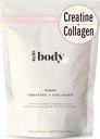 Ny - Creatin + Collagen for kvinder - Understøtter Lean Muscle Growth & Development, Booty Gain, Energy & Recovery - 5g Creatin monohydrat Plus 5000mg Collagen Peptider Combo - Unflavored, 30 Servering