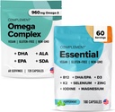 Kompleks Omega Complex & Essential Multivitamin Bundle - Omfattende Vegansk ernæringsmæssig støtte til optimal sundhed og velvære