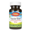 Carlson - Niacin- Time, Time- Release, 500 mg, B3- vitamin, Cholesterol Metabolisme, Energiproduktion, Heart Health, 50 tabletter