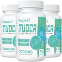 TUDCA Bile Salts Supplement 1000mg - 180 Veggie Kapsler, Lever Support for Detox Rense, Gelatine Free