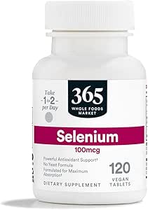 365 af Whole Foods Market, Selenium 100mcg, Vegan, 120 tabletter