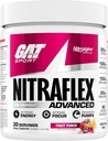 GAT SPORT Nitraflex Advanced Pre- Workout Powder, øger blodgennemstrømningen, øger styrke og energi, forbedrer motion ydeevne, mænd og kvinder (frugt punch, 30 Servere)