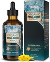 Mullein dråber til lunger, Support Lung Cleanse / Detox & Respiratory Funktion for sund vejrtrækning - Mullein Leaf Extract til Lungs-2 fl.oz