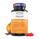 Thomas 'all- naturlige smertestillende C-vitamin med økologisk hyldebær, Organic Citrus Bioflavonids - Hel kosttilskud - Non- GMO - Raw Vegan - 90 kapsler