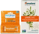 Himalaya PartySmart 12 Caps, One Capsule til en bedre morgen efter at have drukket Plus LiverCare, 90 Caps til daglig lever rense, leverstøtte og at fjerne affald - 2 Produkt bundle