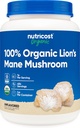 Nutricost Organic Lions Mane Mushroom Powder 1LB - Certificeret USDA Organic