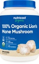 Nutricost Organic Lions Mane Mushroom Powder 1LB - Certificeret USDA Organic