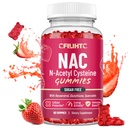 NAC Gummies 600mg, N Acetyl Cysteine Supplement med Glutathion, Resveratrol, Magnesium, CoQ10, NAC Chewable for Antioxidants & immun Support, Strawberry Flavor 60 Gummies