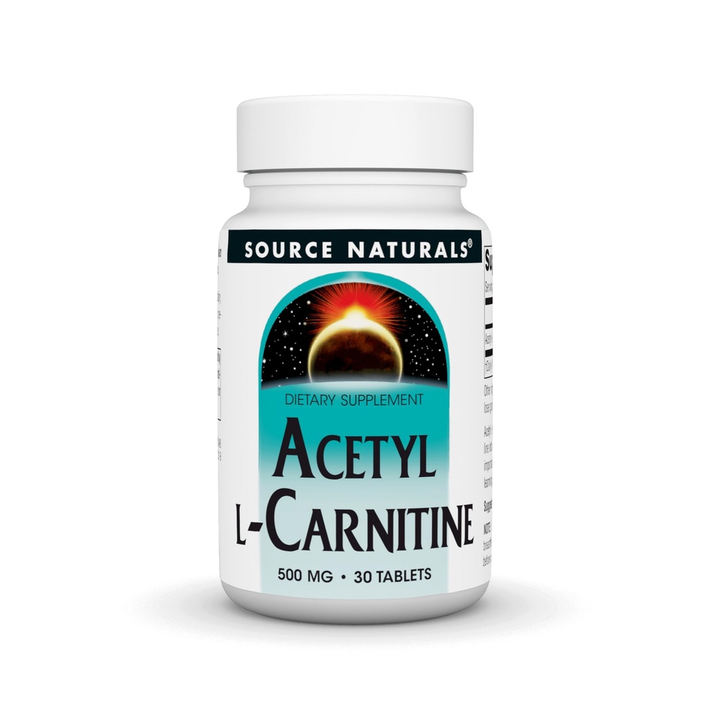 Source Naturals Acetyl L- Carnitin, 500mg, 30 tabletter
