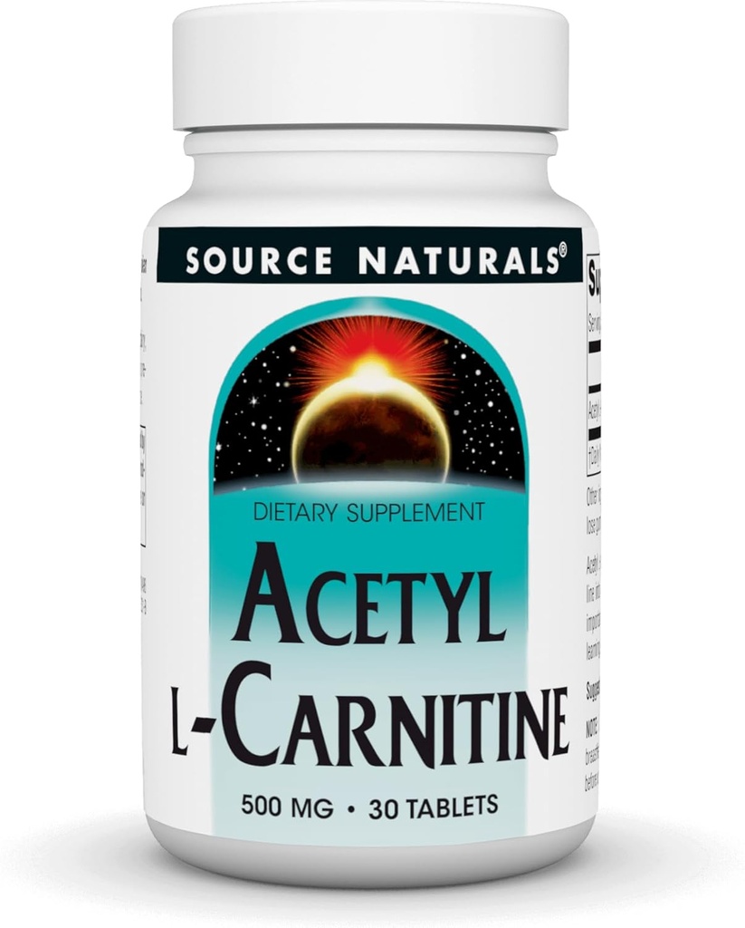 Source Naturals Acetyl L- Carnitin, 500mg, 30 tabletter