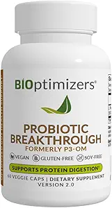Bioteknologier Probiotisk Breakthrough - Lactobacillus Plantarum OM Probiotika & Prebiotika Health Supplement for Gut, fordøjelse & immunforsvar Probiotika til kvinder Mænd Elderly- 60 Veganske kapsler