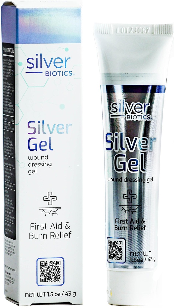 Sølv Bioteknologi 24 PPM Sølv Sår Healing Gel Budd124; lag af beskyttelse for udskæringer, irritationer, og Burns Budding124; 1,5 oz