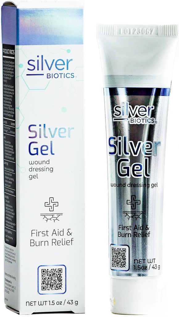 Silver Biotics 24 PPM Silver Wound Healing Gel | Layer of Protection for Cuts, Irritations, and Burns | 1.5 oz