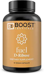 BoostCaddies D- Ribose Kapsler 90 - 124; Pure Vegan D - Ribose Supplement - 124; Non- GMO, Gluten- fri, Ingen Stearates - 124; Ideel muskel, hjerte & cellulær energistøtte