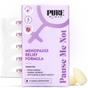Pure Woman Pause- Menot Menopause Relief Vaginal supppositions - Vaginal Moisturizer for menopausale kvinder - Vitamin E & Hyaluronic Acid Vaginal supppositions for tørhed, Hot Flash & Night Sweat