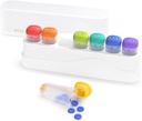 Ugentlig Pill Organizer 1 gang om dagen, KOVIUU Aftagelig Pill Box 7 dag, Bærbar rejse Pill sag, Når daglig medicin Container Holder, Uge Pillbox Dispenser for Vitamin Medicin tillæg, Hvid