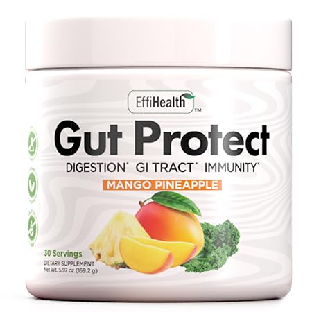 Grønne Superfood Powder med Probiotika & Prebiotika - Super Green Powder, Smoothie & Juice Mix Powder - fordøjelsessygdomme, immunforsvar & regularitet Support - Mango, Ananas