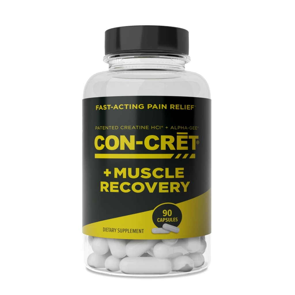 CON- CRET Promera Sports Muscle Recovery, Koncentreret Creatin og Alpha- GEE ®, Understøtter Muscle Recovery, Reducerer ømhed, Gendanner Muscle Health, 90 Kapsler