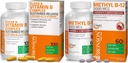Bronson Methyl B12 5000 mcg vitamin B12 Methylcobalamin Lozenges + Super B vitamin B Complex Vedvarende langsom frigivelse