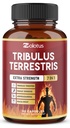 Tribulus Terrestris Kapsler med Ashwagndha, Panax Ginseng, Saw Palmetto, Maca, Shilajit - 90 Kapsler - 3 Måneders Tilgang