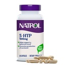 Natrol Mood + Stress 5- HTP 100 mg, Kosttilskud til afbalanceret mood, kapsler til voksne, 30 kapsler, op til en 30 dages forsyning