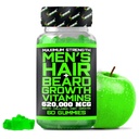 Best Beard Stuff Beard Growth Vitaminer - Biotin Gummies for Beard & Hair Growth - Maksimal styrke 620,000mcg Biotin med Collagen, MSM, Keratin & Bamboo ekstrakt