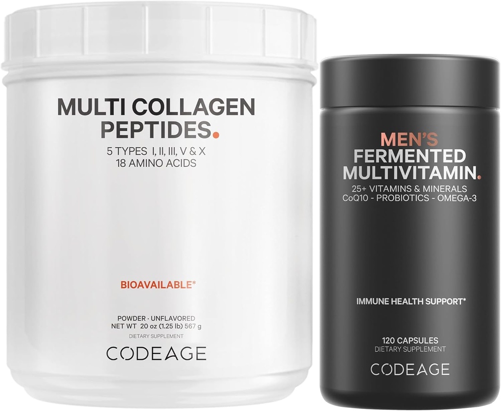 Codeage - Multi Collagen Protein + mænds daglige multivitamin bundle
