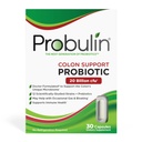 Probulin Colon Support Daily Probiotic + Prebiotic + Support Gut Health, Lejlighedsvis Gas og Bloating - 20 Millioner CFU - 12 Strops, 30 Veganske Kapsler